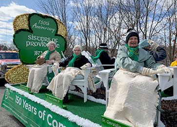 Sisters of Providence 150th Anniversary Float featured in St. Patrick’s Day Parade
